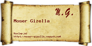 Moser Gizella névjegykártya